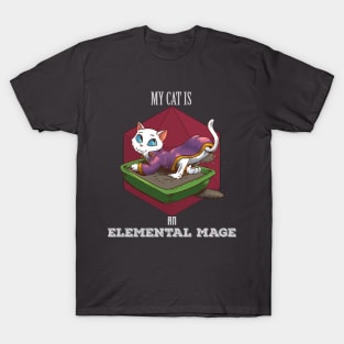 RPG cat elemental mage T-Shirt